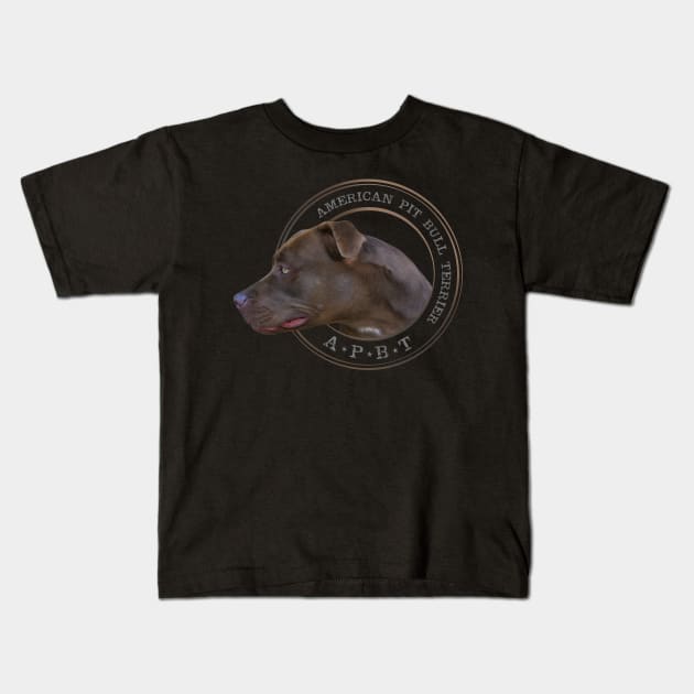 American Pit Bull Terrier - APBT Kids T-Shirt by Nartissima
